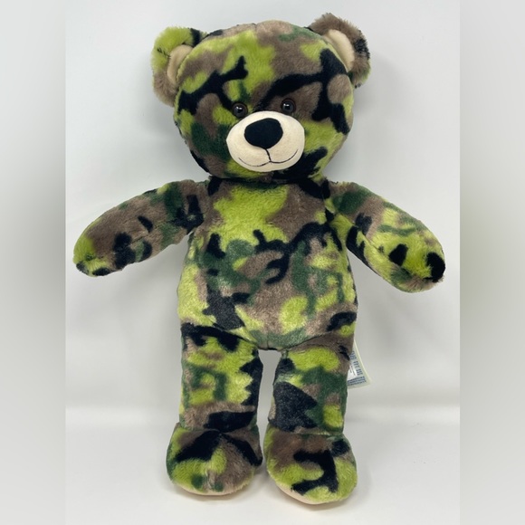 BUILD-A-BEAR: Camoflauge/Army Teddy Bear, Green/Brown - Picture 9 of 9